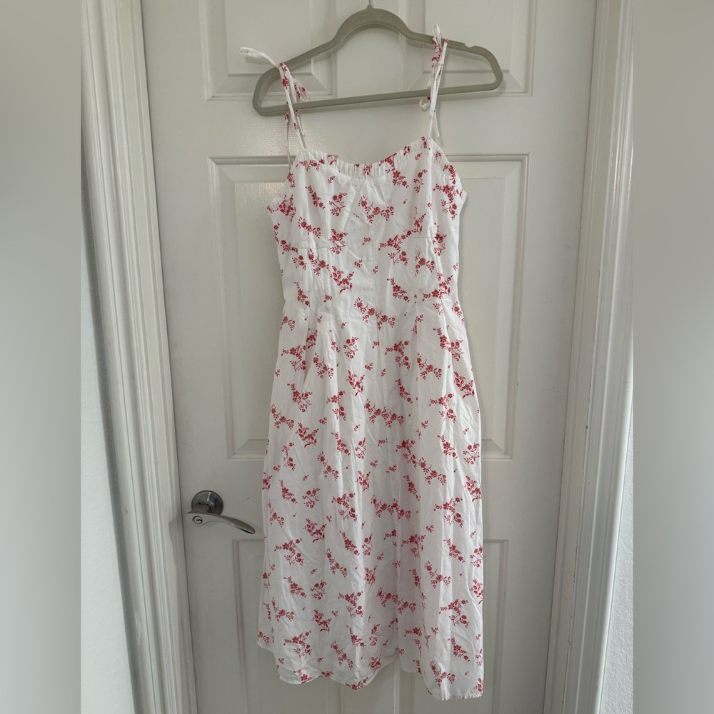 Society Social x Crown & Ivy Cami Maxi sundress White Corset Floral Women's 6